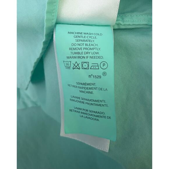 Ralph Lauren Aqua Teal Slim Fit Featherweight Twill Button Down Shirt Men's XL - Picture 8 of 9